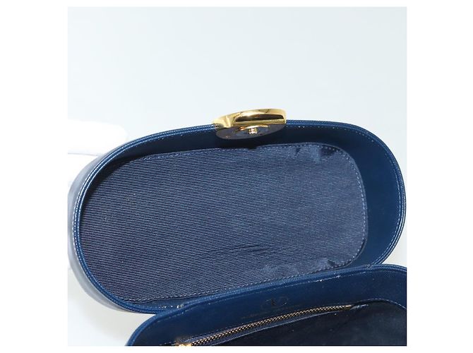 Valentino Borsa a mano in pelle blu navy e oro Auth BA5531 D'oro - vista 10