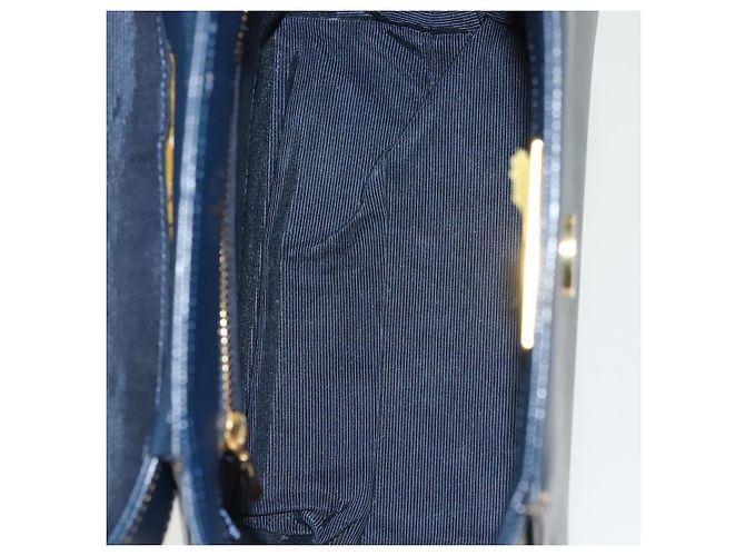 Valentino Borsa a mano in pelle blu navy e oro Auth BA5531 D'oro - vista 11