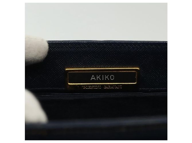Valentino Borsa a mano in pelle blu navy e oro Auth BA5531 D'oro - vista 12