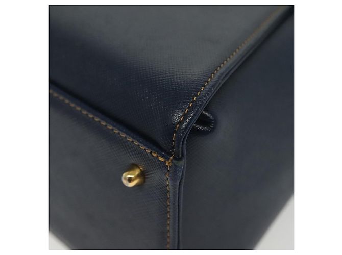 Valentino Borsa a mano in pelle blu navy e oro Auth BA5531 D'oro - vista 16