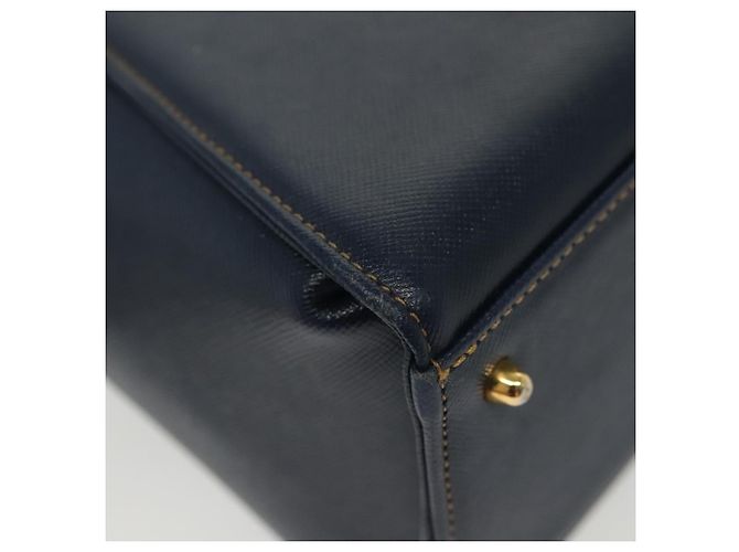 Valentino Borsa a mano in pelle blu navy e oro Auth BA5531 D'oro - vista 17