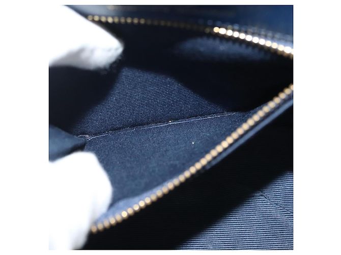 Valentino Borsa a mano in pelle blu navy e oro Auth BA5531 D'oro - vista 22