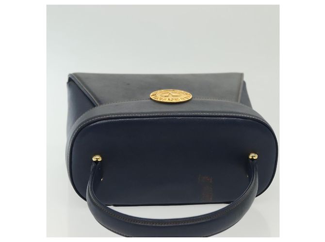 Valentino Borsa a mano in pelle blu navy e oro Auth BA5531 D'oro - vista 6