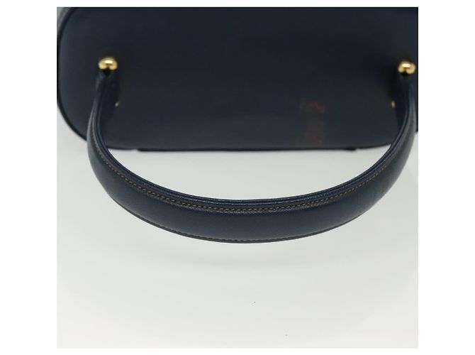 Valentino Borsa a mano in pelle blu navy e oro Auth BA5531 D'oro - vista 8
