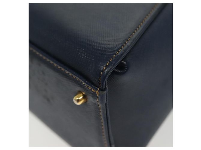 Valentino Borsa a mano in pelle blu navy e oro Auth BA5531 D'oro - vista 9
