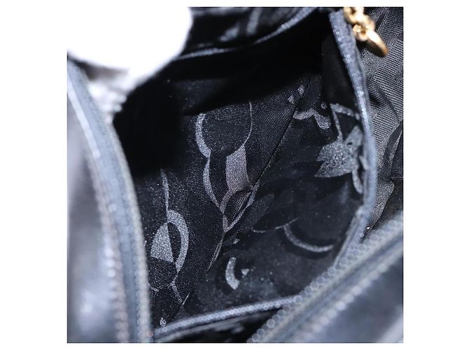 Borsa a Spalla Vala in Pelle Nera e Oro Auth BA5416 di Salvatore Ferragamo Nero D'oro - vista 20