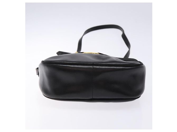 Borsa a Spalla Vala in Pelle Nera e Oro Auth BA5416 di Salvatore Ferragamo Nero D'oro - vista 9