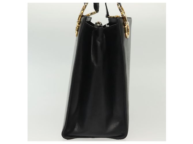 Sac à bandoulière Gancini en cuir noir et or Auth 137871 de Salvatore Ferragamo Doré - vue 4
