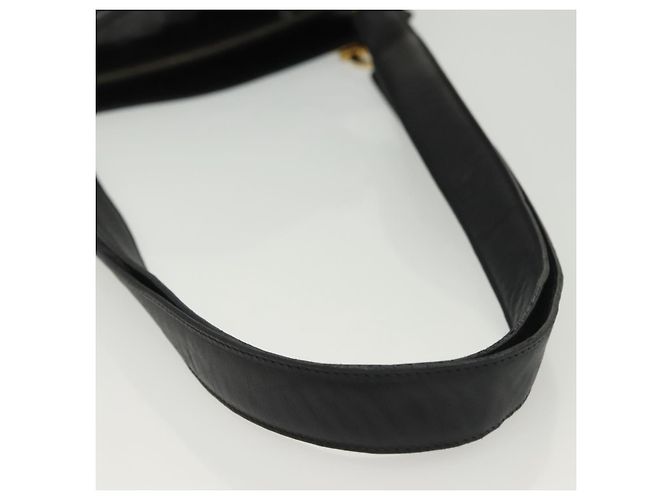 Sac à bandoulière Gancini en cuir noir et or Auth 137871 de Salvatore Ferragamo Doré - vue 7