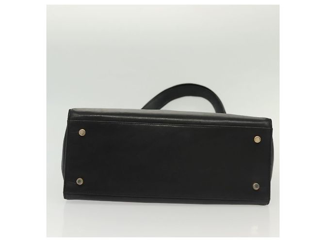 Sac à bandoulière Gancini en cuir noir et or Auth 137871 de Salvatore Ferragamo Doré - vue 9