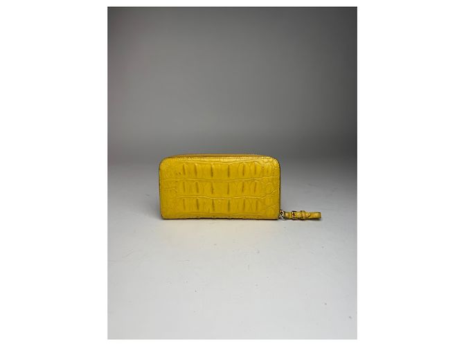 Vintage Miu Miu Leather Wallet Yellow - view 11