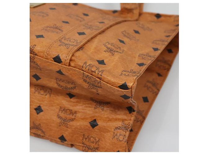 Borsa a Spalla MCM Logogram Vicetos PVC Marrone Oro Auth gh521 D'oro - vista 10
