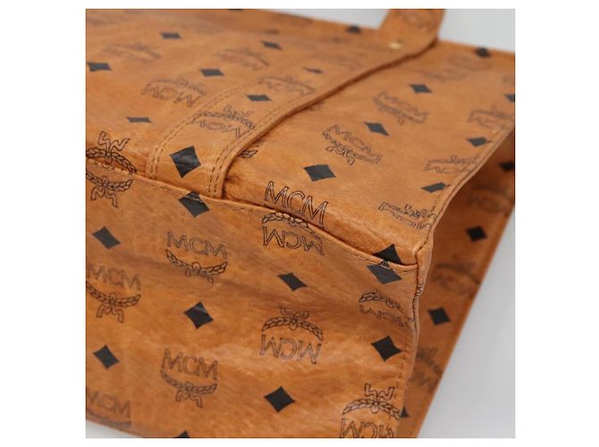Borsa a Spalla MCM Logogram Vicetos PVC Marrone Oro Auth gh521 D'oro - vista 12