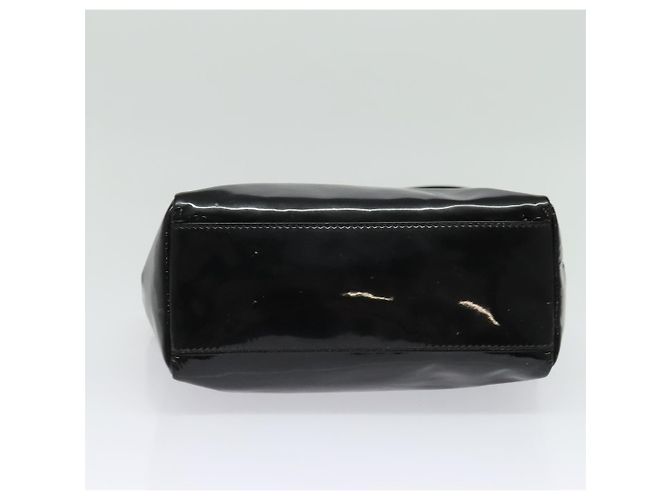 Borsa a Mano Salvatore Ferragamo Vala Smalto 2 vie Nero Oro Auth bs28916 - vista 11