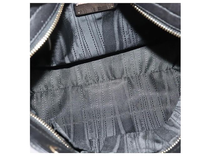 Borsa a Mano Salvatore Ferragamo Vala Smalto 2 vie Nero Oro Auth bs28916 - vista 18