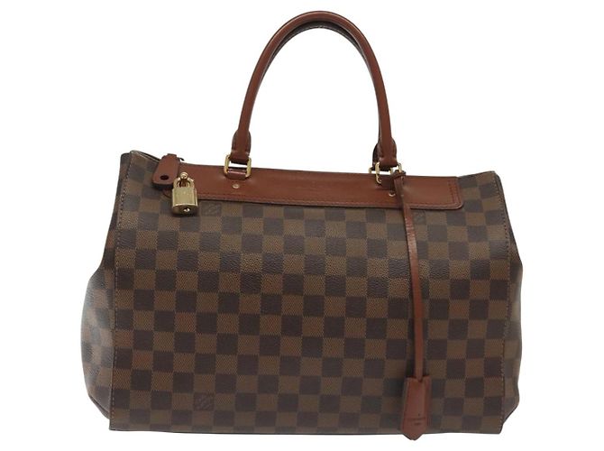 LOUIS VUITTON Borsa a Mano Damier Ebene Greenwich 2way N41337 LV Auth BA5559 - vista 2