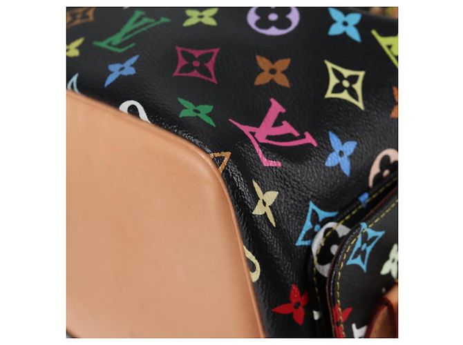 Noe LOUIS VUITTON Monogramm Multicolor Petit Noé Tasche Schwarz M42230 Auth 135262V - Ansicht 17