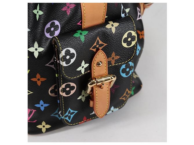 Noe LOUIS VUITTON Monogramm Multicolor Petit Noé Tasche Schwarz M42230 Auth 135262V - Ansicht 18