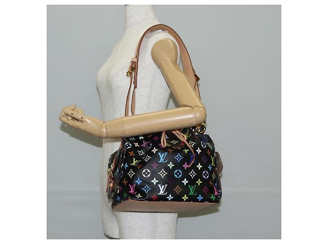 Noe LOUIS VUITTON Monogramm Multicolor Petit Noé Tasche Schwarz M42230 Auth 135262V - Ansicht 24