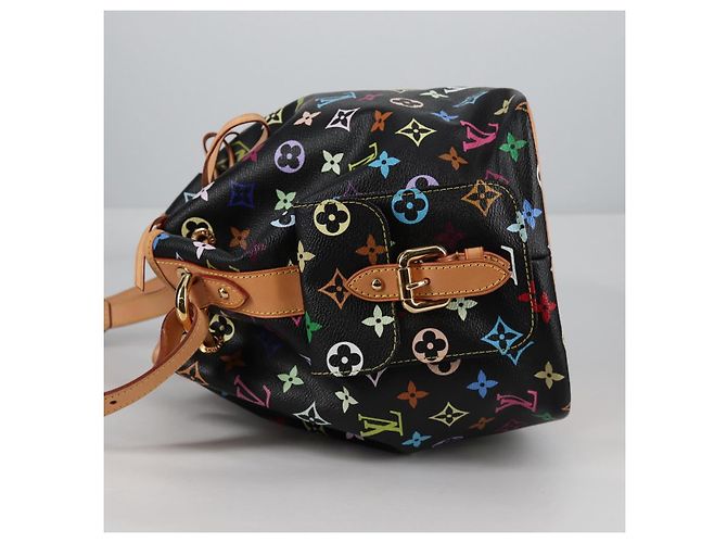 Noe LOUIS VUITTON Monogramm Multicolor Petit Noé Tasche Schwarz M42230 Auth 135262V - Ansicht 3