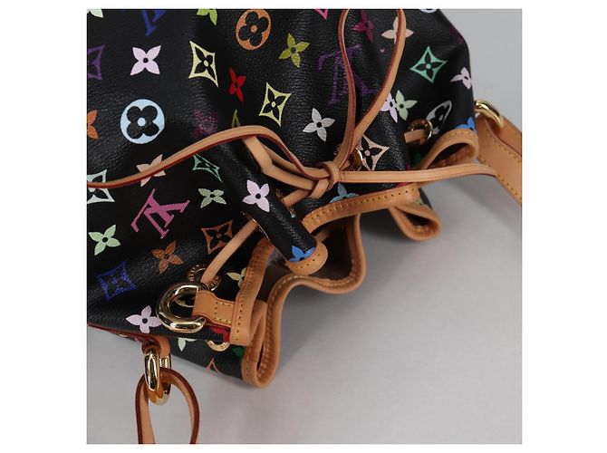 Noe LOUIS VUITTON Monogramm Multicolor Petit Noé Tasche Schwarz M42230 Auth 135262V - Ansicht 7