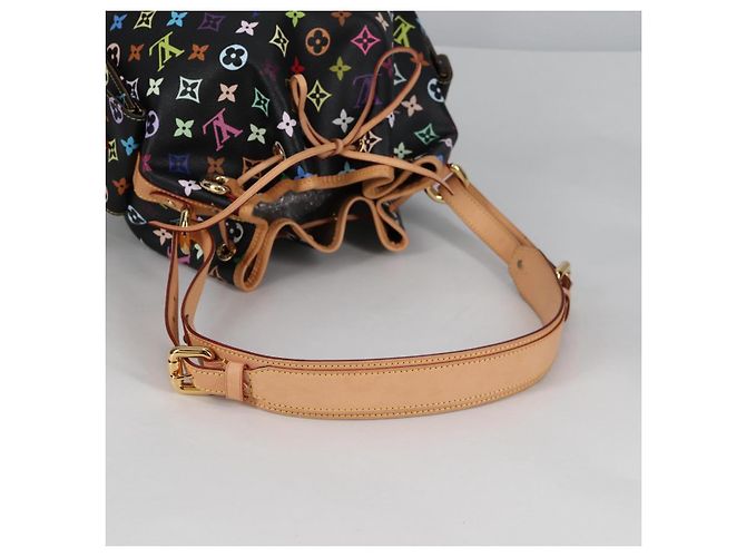 Noe LOUIS VUITTON Monogramm Multicolor Petit Noé Tasche Schwarz M42230 Auth 135262V - Ansicht 8
