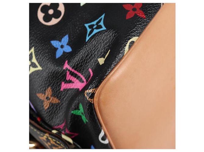 Noe LOUIS VUITTON Monogramm Multicolor Petit Noé Tasche Schwarz M42230 Auth 135262V - Ansicht 9