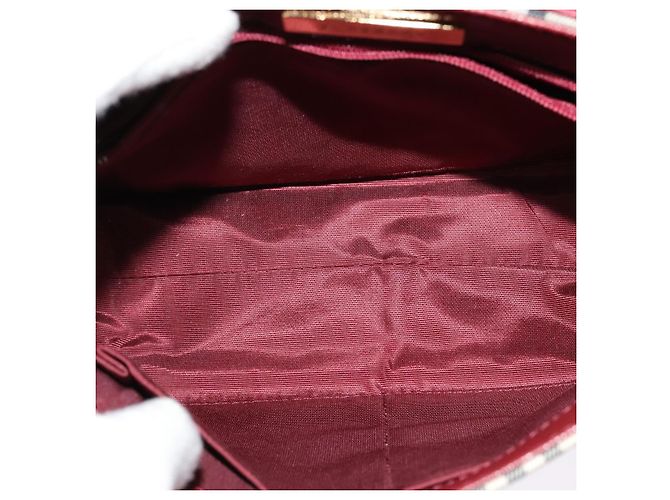 Burberry Borsa a Spalla Nova Check in Tela Beige Oro Auth BA5440 D'oro - vista 17