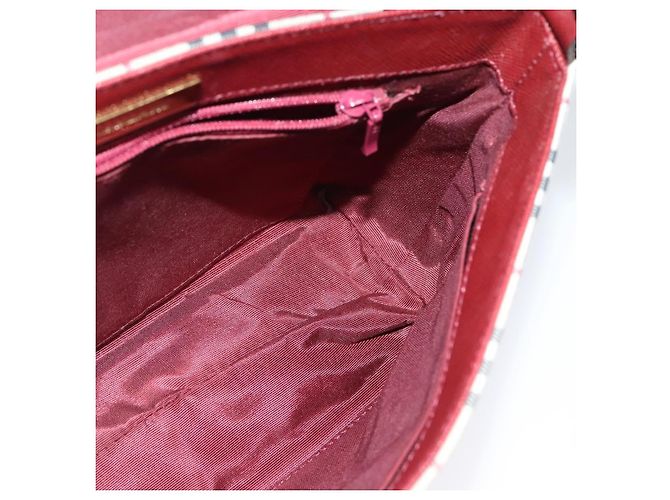 Burberry Borsa a Spalla Nova Check in Tela Beige Oro Auth BA5440 D'oro - vista 18