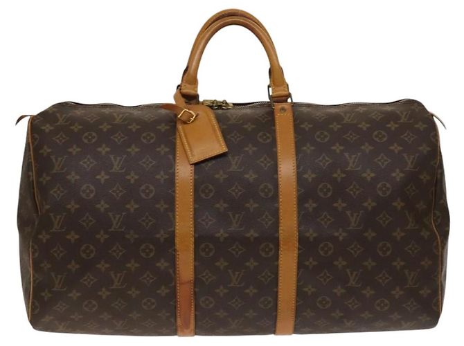 LOUIS VUITTON Borsa Boston Monogram Keepall 55 M41424 LV Auth 139020 Monogramma - vista 2