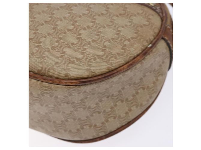Céline Borsa a Spalla in Tela Macadam CELINE PVC Beige Oro Auth gh675 D'oro - vista 10
