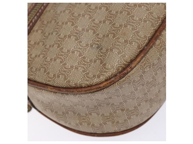 Céline Borsa a Spalla in Tela Macadam CELINE PVC Beige Oro Auth gh675 D'oro - vista 11