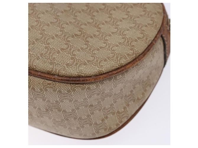 Céline Borsa a Spalla in Tela Macadam CELINE PVC Beige Oro Auth gh675 D'oro - vista 12