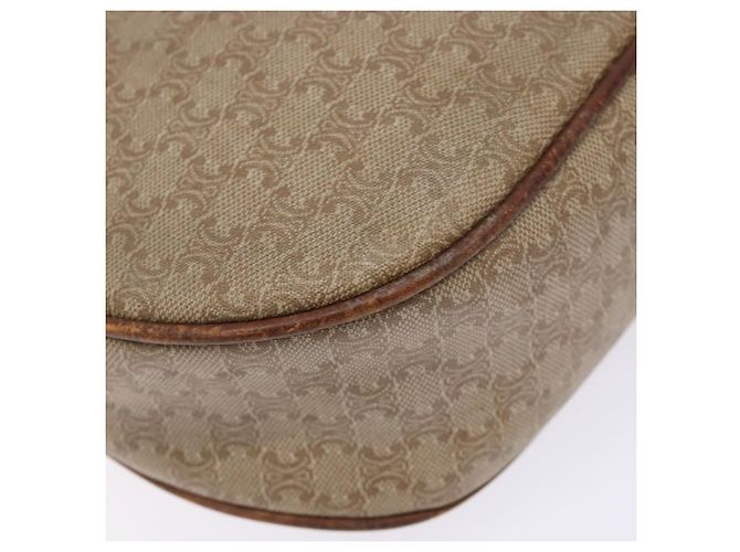 Céline Borsa a Spalla in Tela Macadam CELINE PVC Beige Oro Auth gh675 D'oro - vista 13