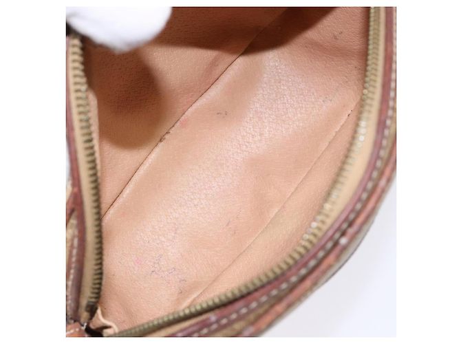 Céline Borsa a Spalla in Tela Macadam CELINE PVC Beige Oro Auth gh675 D'oro - vista 18