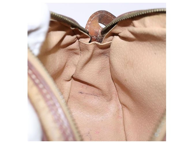 Céline Borsa a Spalla in Tela Macadam CELINE PVC Beige Oro Auth gh675 D'oro - vista 20