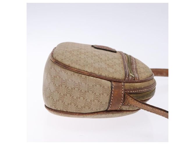 Céline Borsa a Spalla in Tela Macadam CELINE PVC Beige Oro Auth gh675 D'oro - vista 4
