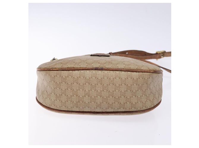 Céline Borsa a Spalla in Tela Macadam CELINE PVC Beige Oro Auth gh675 D'oro - vista 9