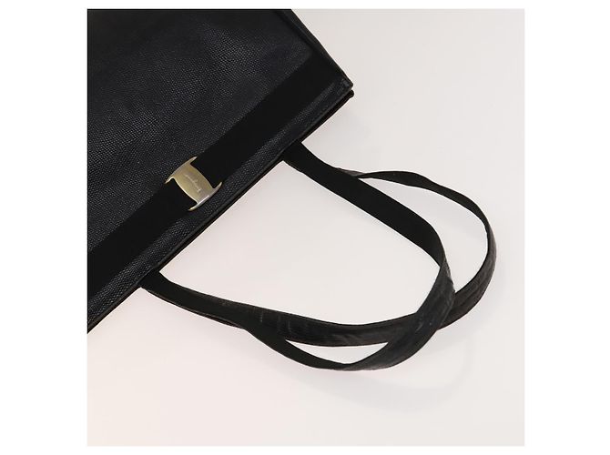 Borsa Tote in Pelle Salvatore Ferragamo 2Set Nera Auth gh736 Nero - vista 13