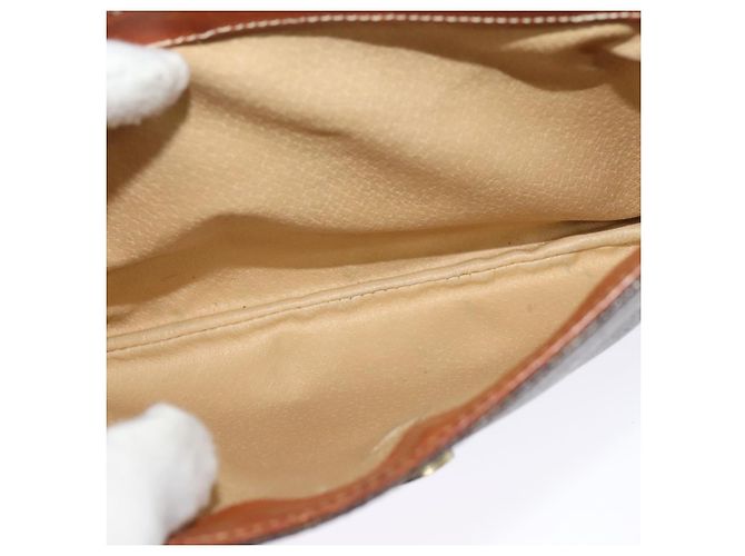 Céline Borsa a Spalla in Tela Macadam CELINE in Pelle PVC Marrone Oro Auth gh672 D'oro - vista 21