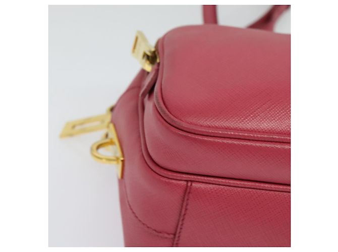 Saffiano Borsa a Spalla PRADA in Pelle Safiano Rosa Oro BT1010 Auth 137816 D'oro - vista 10