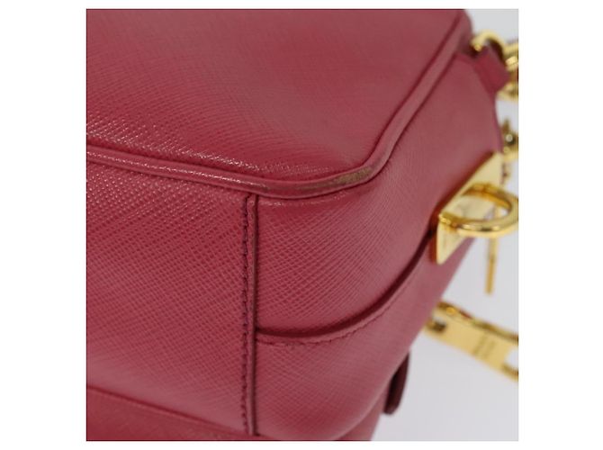 Saffiano Borsa a Spalla PRADA in Pelle Safiano Rosa Oro BT1010 Auth 137816 D'oro - vista 13