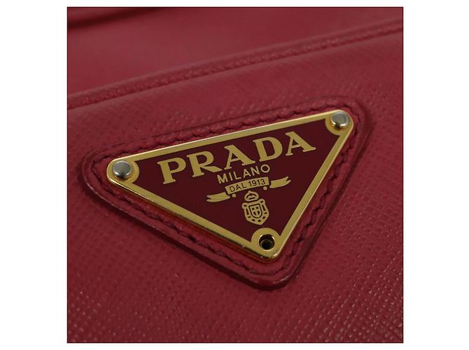 Saffiano Borsa a Spalla PRADA in Pelle Safiano Rosa Oro BT1010 Auth 137816 D'oro - vista 14