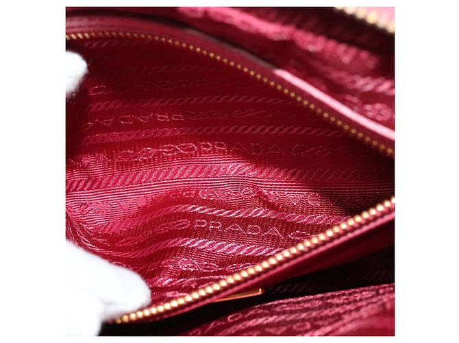 Saffiano Borsa a Spalla PRADA in Pelle Safiano Rosa Oro BT1010 Auth 137816 D'oro - vista 20