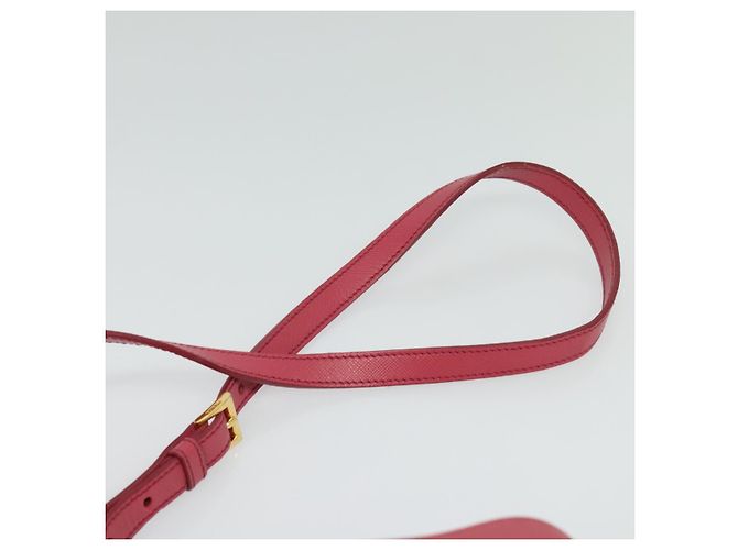 Saffiano Borsa a Spalla PRADA in Pelle Safiano Rosa Oro BT1010 Auth 137816 D'oro - vista 8