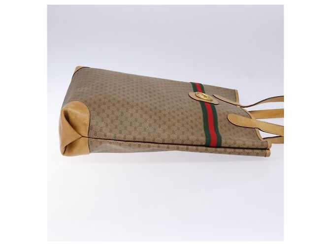 Borsa Sherry Line in PVC Beige Micro GG Supreme Web di GUCCI 002 904 0131 Auth ki5940 - vista 4
