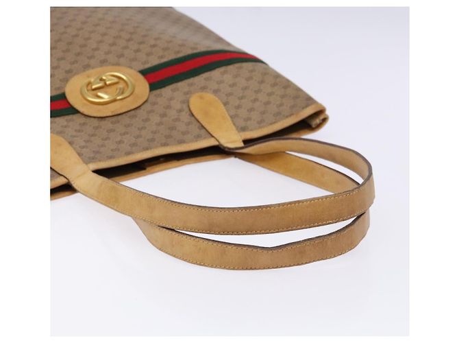 Borsa Sherry Line in PVC Beige Micro GG Supreme Web di GUCCI 002 904 0131 Auth ki5940 - vista 7