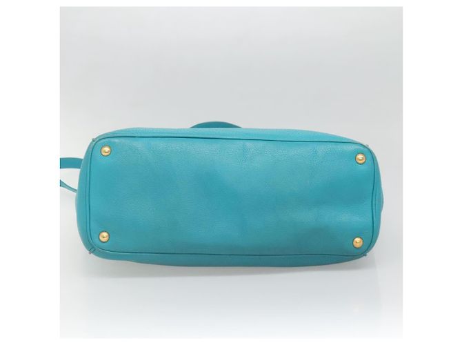 PRADA Borsa a Mano in Pelle 2 in 1 Verde Oro Auth 139193 D'oro - vista 11