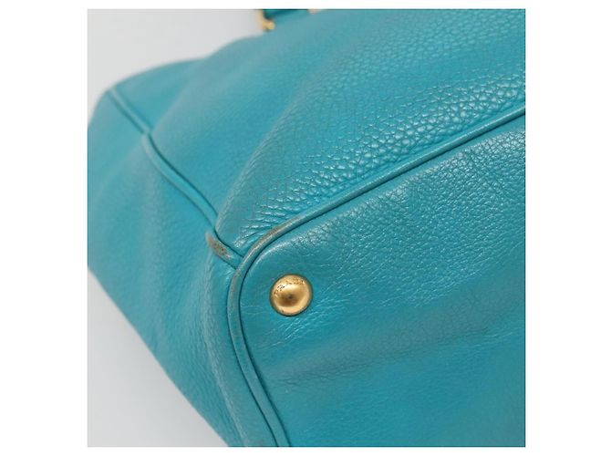 PRADA Borsa a Mano in Pelle 2 in 1 Verde Oro Auth 139193 D'oro - vista 15