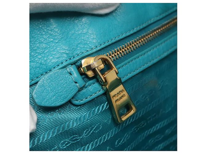 PRADA Borsa a Mano in Pelle 2 in 1 Verde Oro Auth 139193 D'oro - vista 19